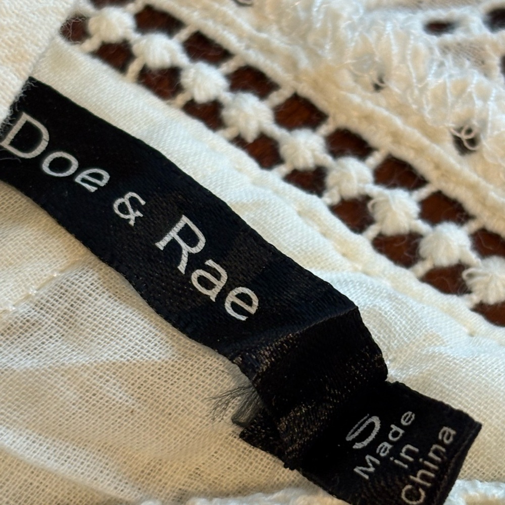 Doe & Rae Ivory Crochet Detail Dress